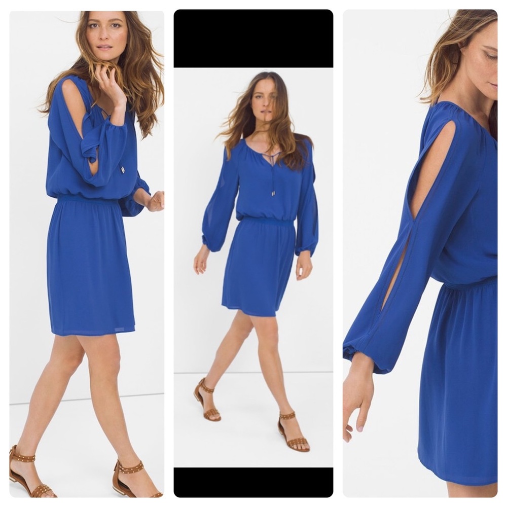 White House Black Market Blue Dress